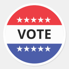 Pegatina Redonda Plantilla de voto