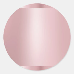 Pegatina Redonda Plantilla elegante moderna en blanco trendy rosa o