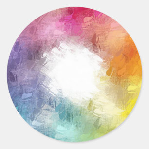 Pegatina Redonda Plantilla en blanco abstracta de moda azul verde r