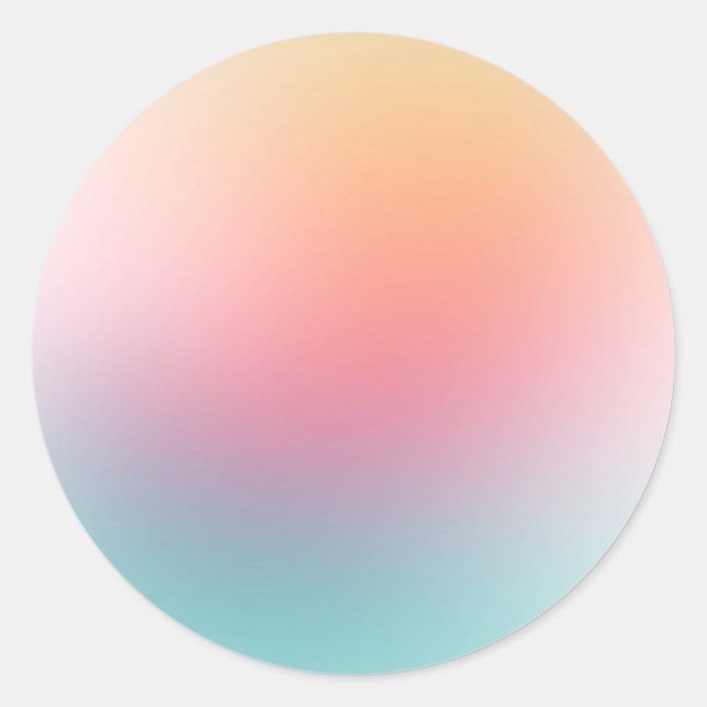 Pegatina Redonda Plantilla en Blanco Amarillo Purpura Azul Rosa Roj (Anverso)