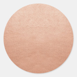 Pegatina Redonda Plantilla en blanco Cobre Brillo Añadir cualquier 