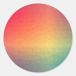 Pegatina Redonda Plantilla en blanco colorida elegante moderna tren