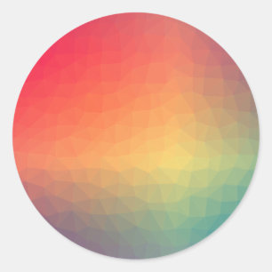 Pegatina Redonda Plantilla en blanco colorida elegante moderna tren