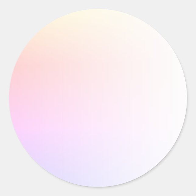 Pegatina Redonda Plantilla en blanco con gradiente de arcoíris, log (Anverso)