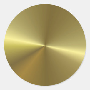 Pegatina Redonda Plantilla en blanco de aspecto metálico elegante d