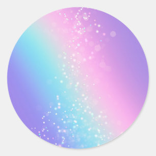 Pegatina Redonda Plantilla en blanco de estrellas de Bokek, logotip