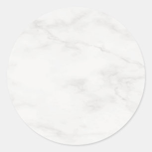 Pegatina Redonda Plantilla en blanco de mármol blanco moderno de mo