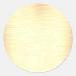 Pegatina Redonda Plantilla en Blanco de Oro Pulido, Logo de Arte de