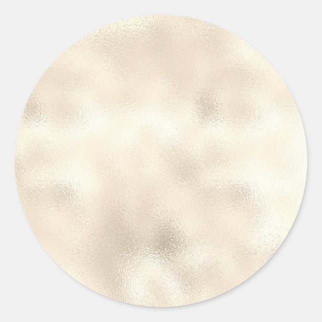 Pegatina Redonda Plantilla en blanco de oro Shimmer, textura falsa (Anverso)