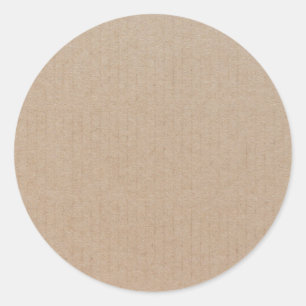 Pegatina Redonda Plantilla en blanco de papel kraft rústico persona