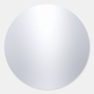 Pegatina Redonda Plantilla en blanco de plata falsa Glamurosa Elega