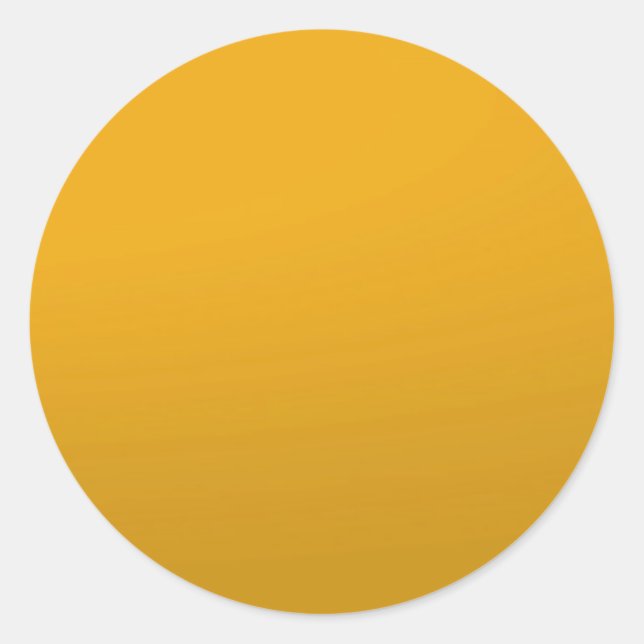 Pegatina Redonda PLANTILLA en blanco dorado : Añadir texto, imagen, (Anverso)