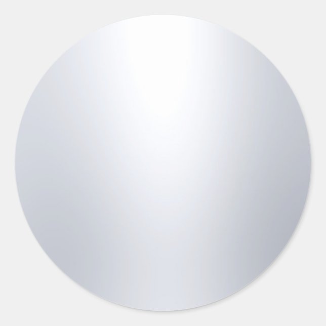Pegatina Redonda Plantilla en blanco glamurosa plateada falsa elega (Anverso)