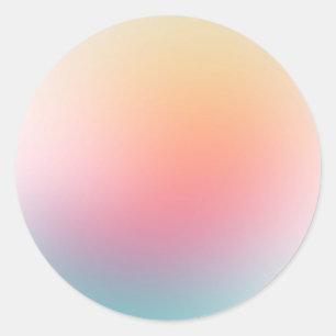 Pegatina Redonda Plantilla en Blanco Personalizada Rojo Rosa Azul P