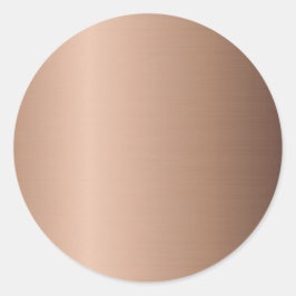 Pegatina Redonda Plantilla en blanco Rosa Dorado Agrega tu logotipo