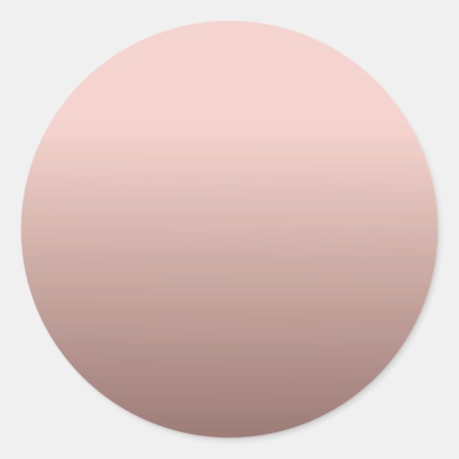 Pegatina Redonda Plantilla en Blanco Rosa Dorado Agrega tu Texto Mo (Anverso)