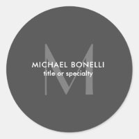 Plantilla Minimalista moderna de monograma gris