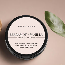 Pegatina Redonda Plantilla moderna de empaquetado de etiquetas de v