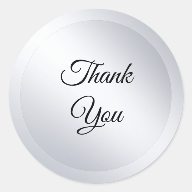 Pegatina Redonda Plantilla moderna de plata falsa personalizada Agr (Anverso)