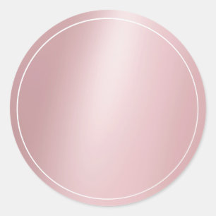 Pegatina Redonda Plantilla moderna elegante dorado rosa de moda