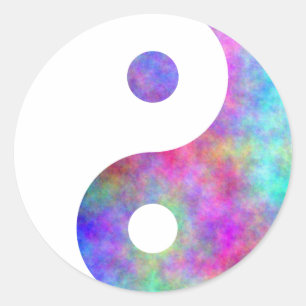 Pegatina Redonda Plasma Yin Yang
