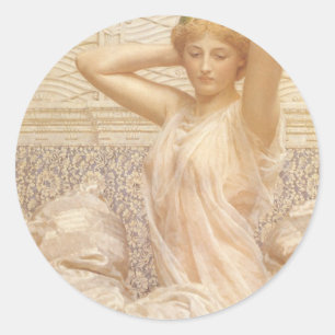Pegatina Redonda Plata de Albert Joseph Moore, Bella Artes victoria