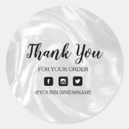 Pegatina Redonda Plata holográfica. Elegancia y armonía