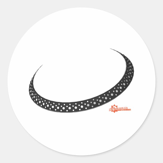 Pegatina Redonda Plata Turnable - DJ Djing Disk Jockey Music (Anverso)