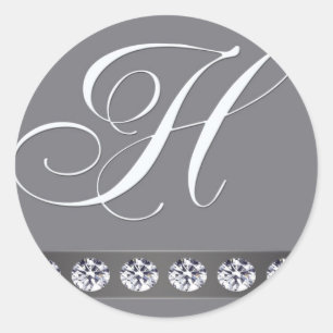 Pegatina Redonda Plata y cristal