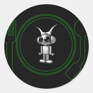 Pegatina Redonda plato astro 3d