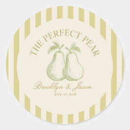 Pegatina Redonda Platos de papel para despedida de soltera Perfect 