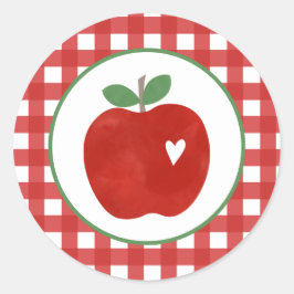 Pegatina Redonda Platos de papel para el primer cumpleaños de la ni