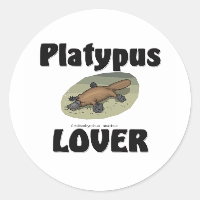 Pegatina Redonda Platypus Lover (Anverso)