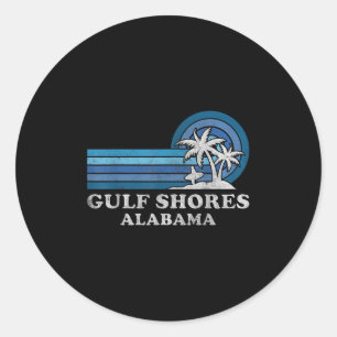 Pegatina Redonda Playa Gulf Shores Alabama Vacaciones Familiares de