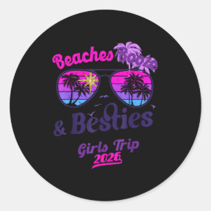 Pegatina Redonda Playas alcohol amigas viaje de chicas 2026 florida