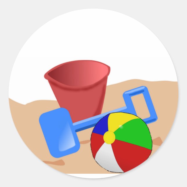 Pegatina Redonda Playas de arena (Anverso)