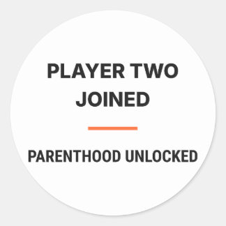 Pegatina Redonda Player Two Joined Parenthood Unlocked Sticker