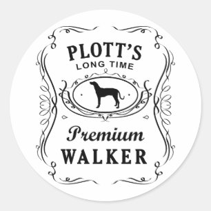 Pegatina Redonda Plott Hound