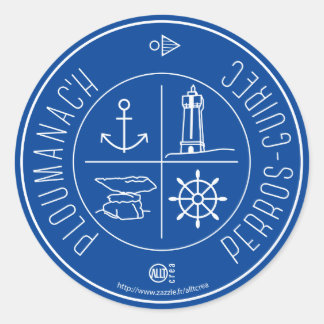 Pegatina Redonda Ploumanach Perros-Guirec