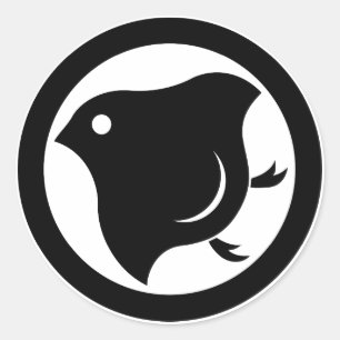 Pegatina Redonda Plover en círculo