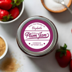 Pegatina Redonda Plum Jam