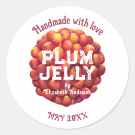 Pegatina Redonda Plum Jelly Product