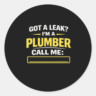 Pegatina Redonda Plumber Advertising Sticker