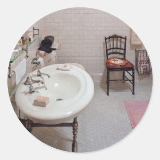 Pegatina Redonda Plumber - El Cuarto de Baño
