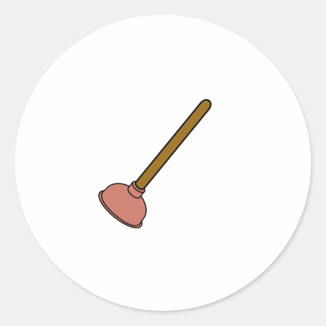 Pegatina Redonda Plunger (Anverso)