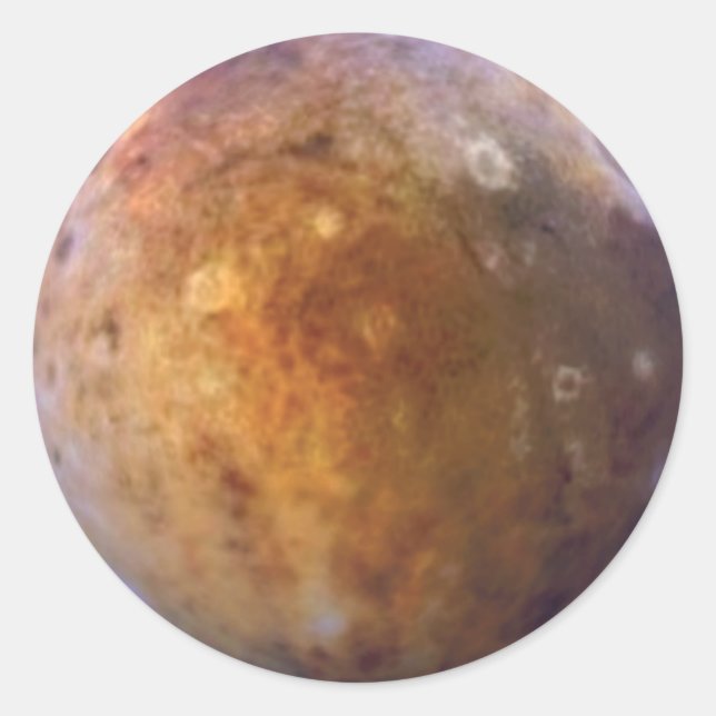 Pegatina Redonda PLUTO PLANET (sistema solar) ~ (Anverso)