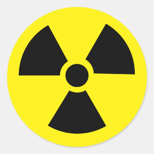 Pegatina Redonda plutonio - Elemento radiactivo transurano (Anverso)