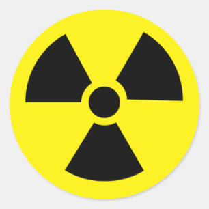 Pegatina Redonda plutonio - Elemento radiactivo transurano