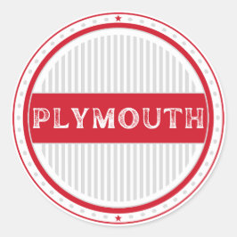 Pegatina Redonda Plymouth City Pride Emblem – English Identity