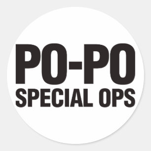 Pegatina Redonda Po-Po Special Ops